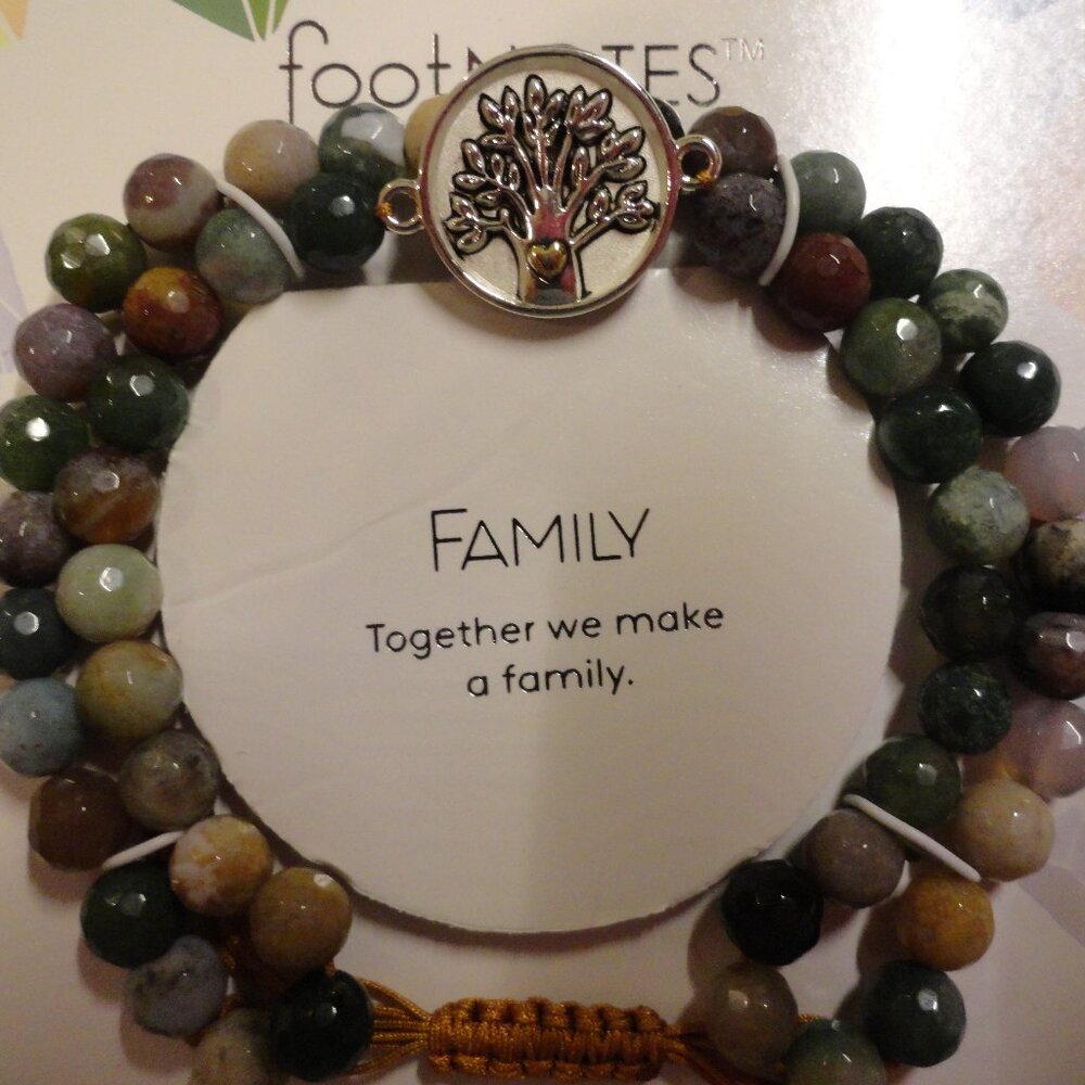 Footnotes pure silver plated adjustable bracelet multi-colored stones NEW JCP